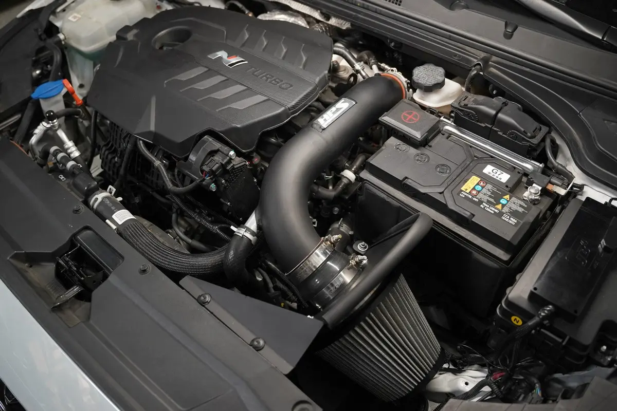 Hps Black Shortram Air Intake Heat Shield Kit For 19-22 Hyundai Veloster N 2.0L Turbo 2