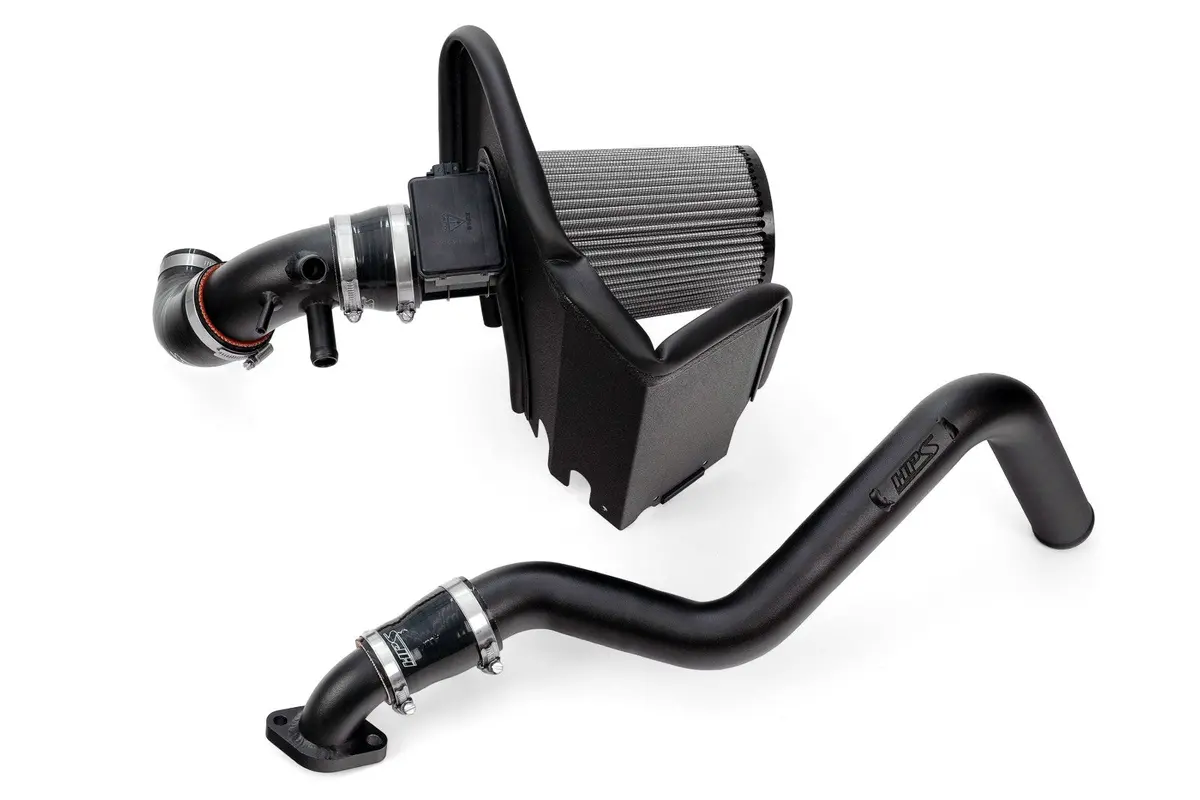Hps Black Shortram Air Intake Heat Shield + Upper Charge Pipe Hot Side For 04-05 Mazda Miata Mazdaspeed 1.8 Tubro 1