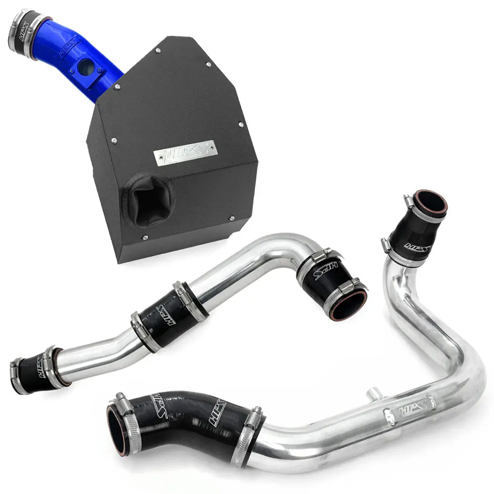 Hps Polish Cold/Hot Intercooler Charge Pipe/ Blue Shortram Air Intake For 23+ Gr Corolla 1.6L Turbo L3 1
