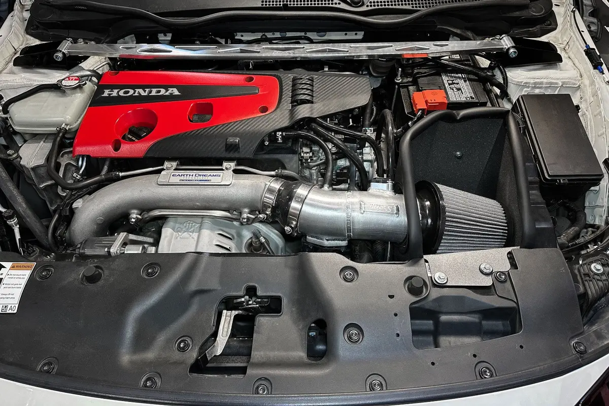 Hps Black Shortram Air Intake Heat Shield Kit For 17-21 Honda Civic Type-R 2.0L Turbo Fk8 2
