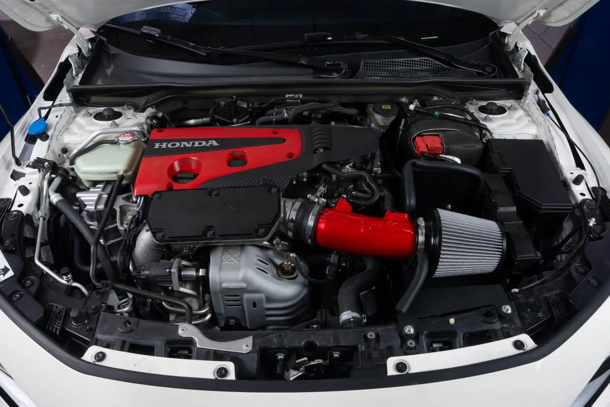 Hps Red/Polish Shortram Air Intake & Intercooler Charge Pipe Kit For 24+ Acura Integra Type-S / 23+ Civic Type-R 2.0T 2
