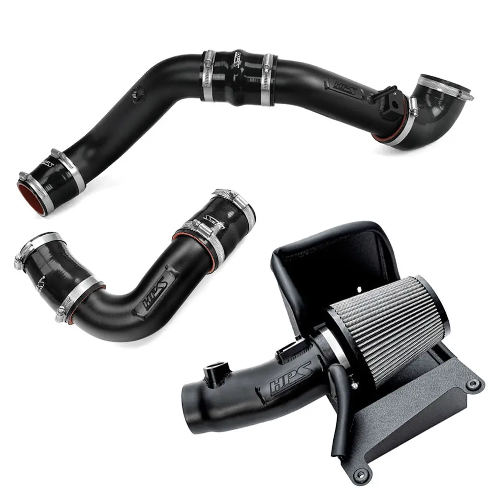 Hps Black Shortram Air Intake & Intercooler Charge Pipe Kit For 24+ Acura Integra Type-S / 23+ Honda Civic Type-R 2.0T 1