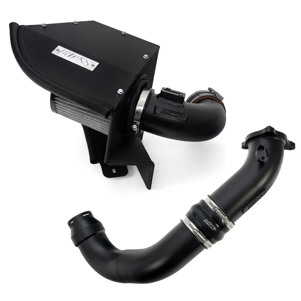 Hps Black Charge Pipe + Shortram Air Intake For 19+ Bmw 1/2/4-Series 2.0L B48 Turbo 1