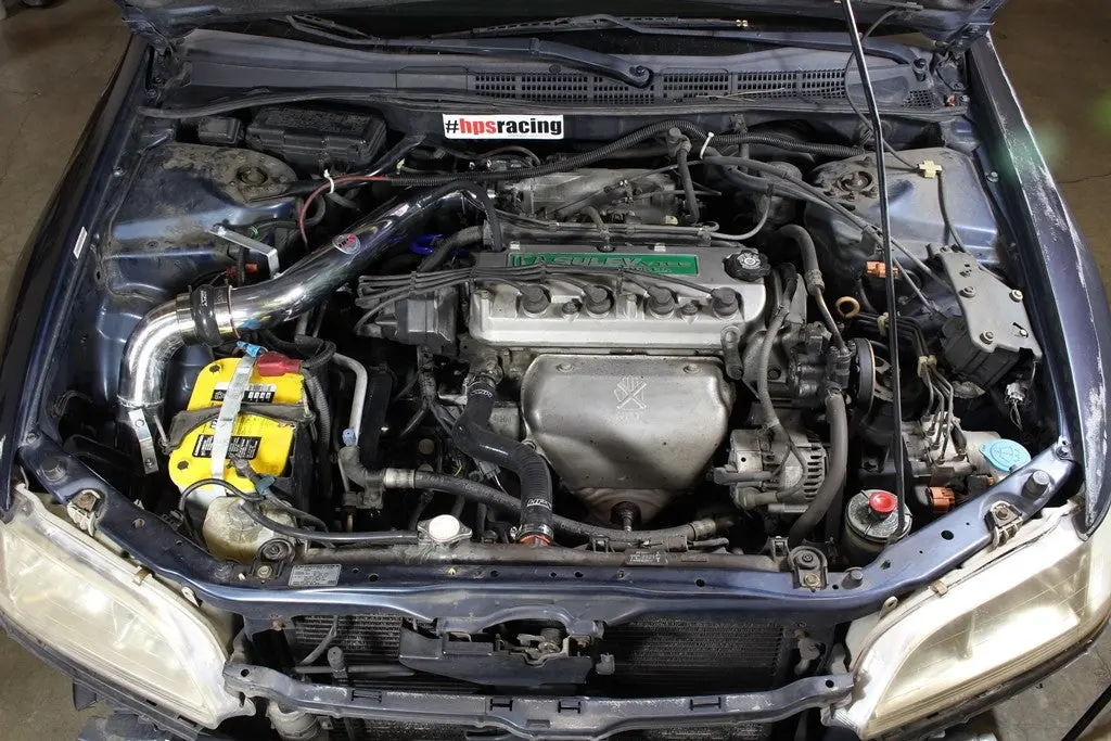 Hps Polish Cold Air Intake Kit (Converts Shortram) For 98-02 Honda Accord 2.3L L4 Cg 2