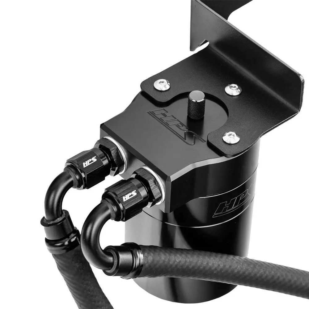 Hps Black 5Fl Oz Aluminum Oil Catch Can Tank Mount Bracket Kit Integra Type-S De5 / Civic Type-R Fk8 Fl5 1