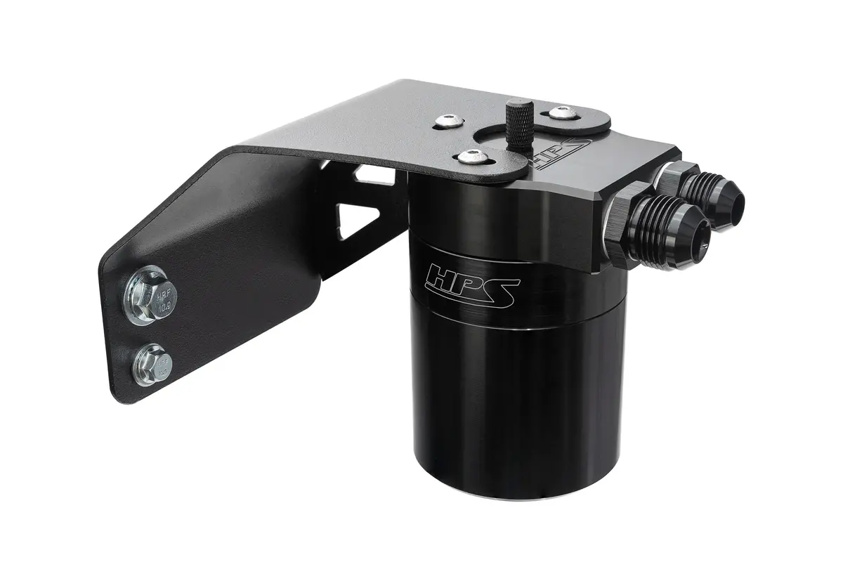 Hps Black 5Fl Oz Aluminum Oil Catch Can Tank Mount Bracket Kit 08-14 Subaru Wrx / 09-10 Impreza 2.5 Gt 1