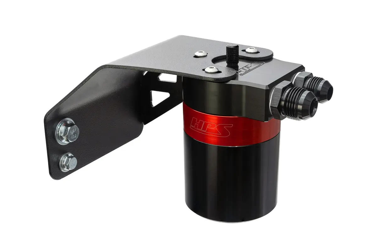 Hps Red 5Fl Oz Aluminum Oil Catch Can Tank Mount Bracket Kit 08-14 Subaru Wrx / 09-10 Impreza 2.5 Gt 1