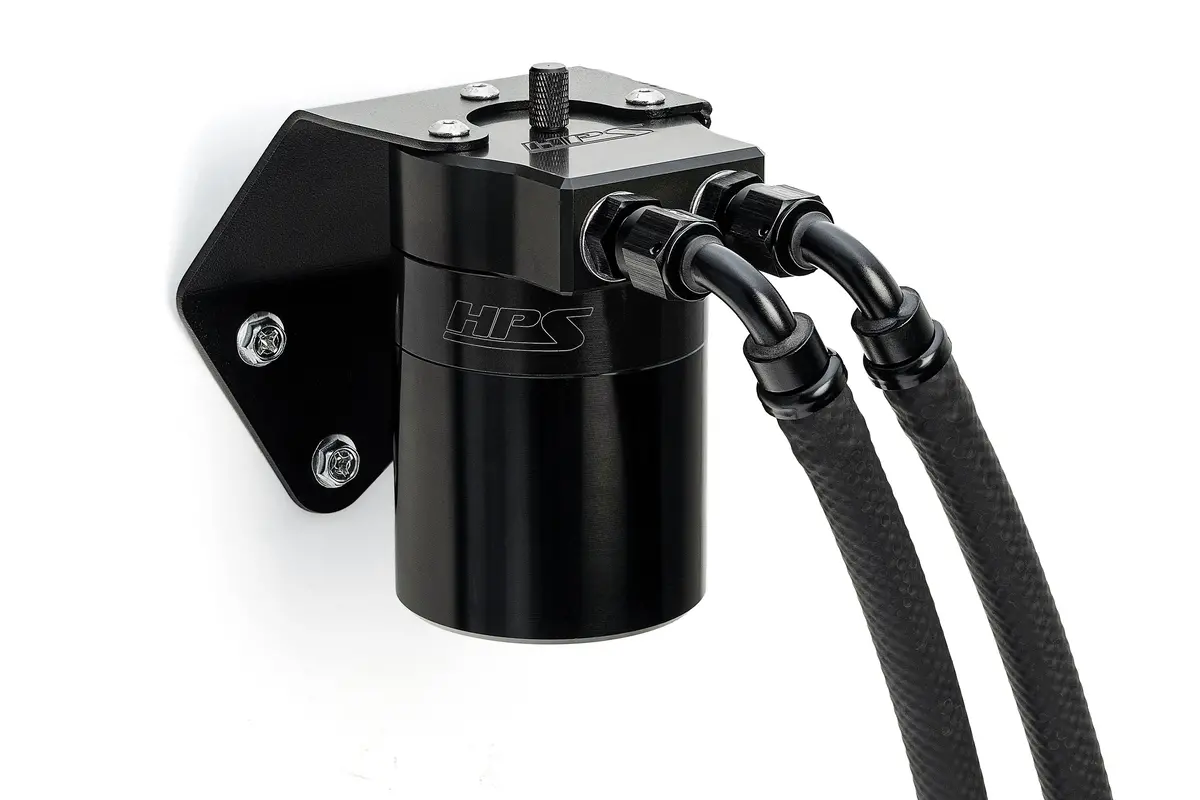 Hps Black 5Fl Oz Aluminum Oil Catch Can Tank Mount Bracket Kit 15-19 Subaru Legacy Bn / Outback Bs 1