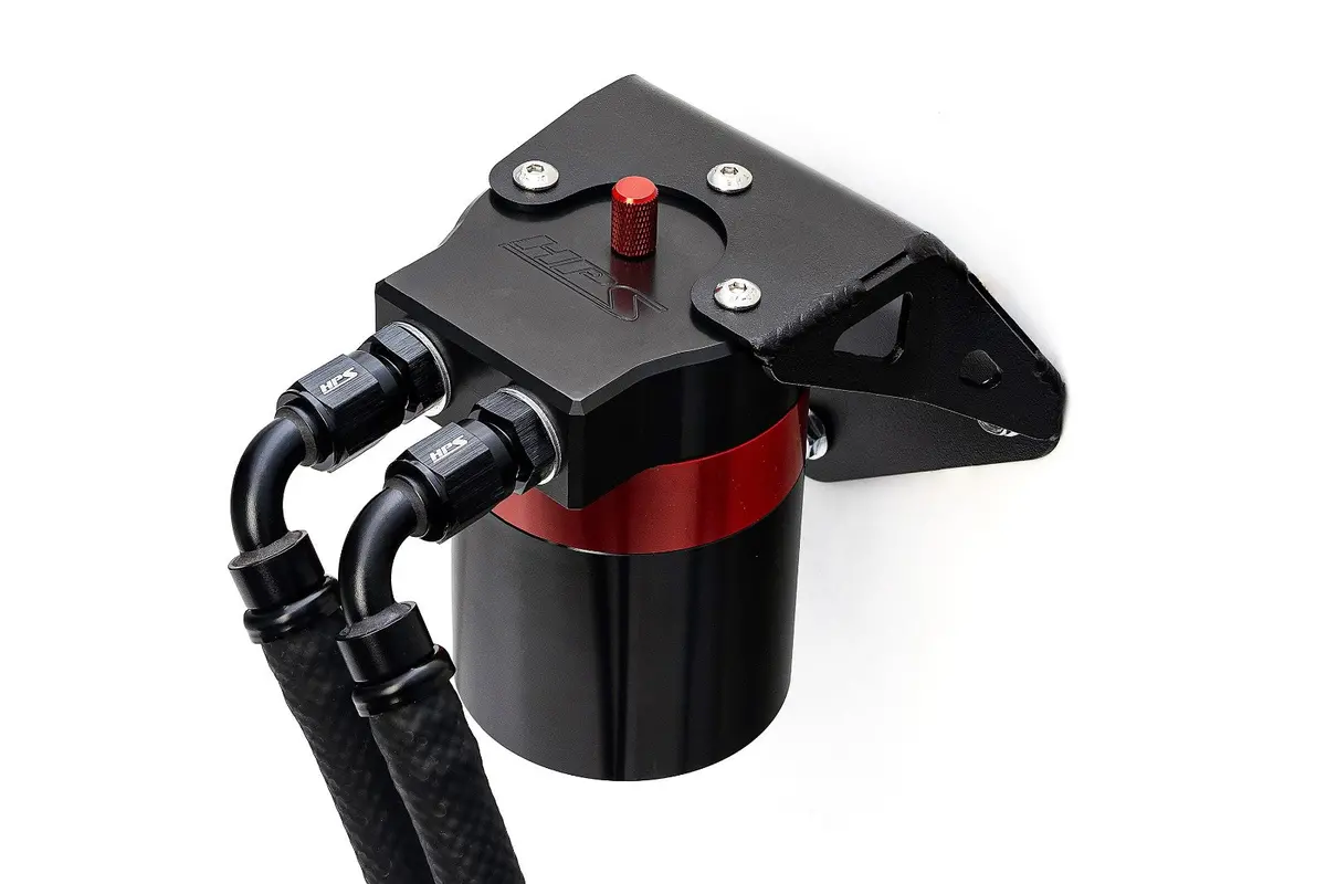 Hps Red 5Fl Oz Aluminum Oil Catch Can Tank Mount Bracket Kit 15-19 Subaru Legacy Bn / Outback Bs 2
