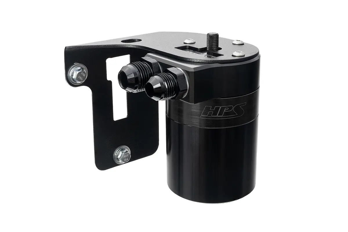 Hps Black 5Fl Oz Aluminum Oil Catch Can Tank Mount Bracket Kit 15-21 Subaru Wrx 2.0L Turbo Va 1