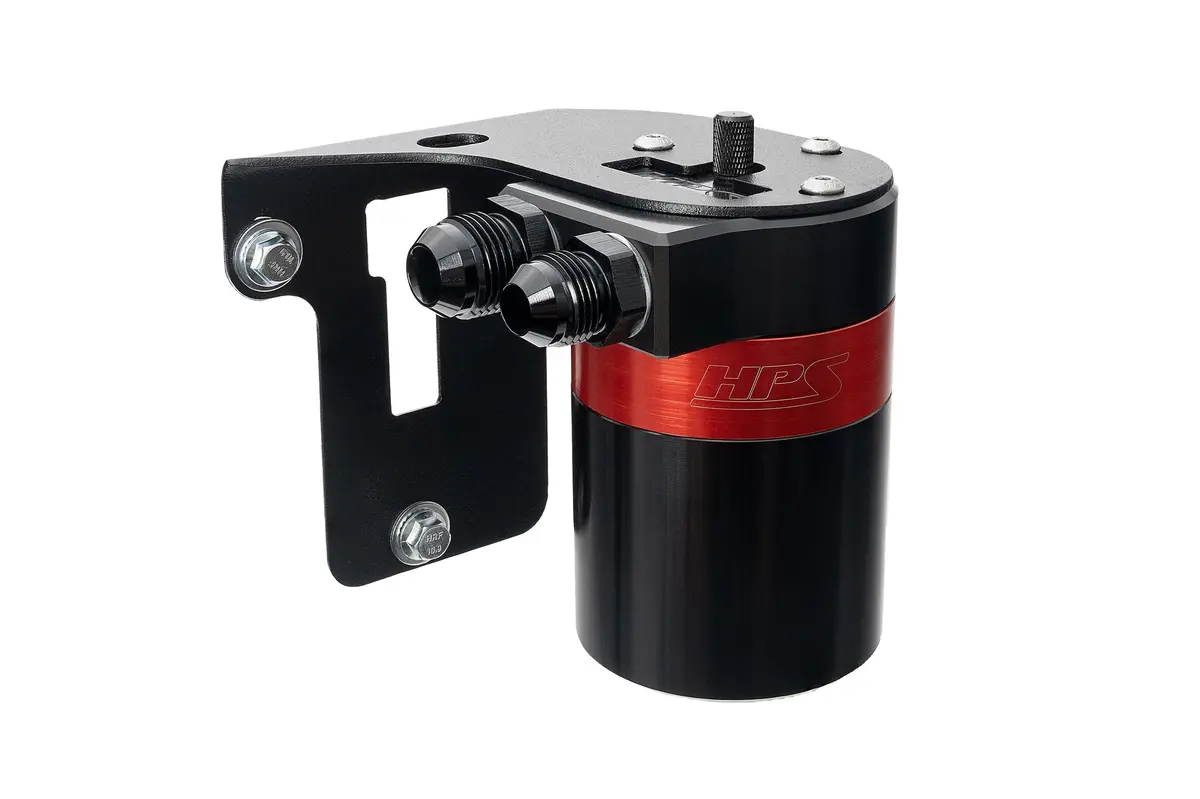 Hps Red 5Fl Oz Aluminum Oil Catch Can Tank Mount Bracket Kit 15-21 Subaru Wrx 2.0L Turbo Va 1