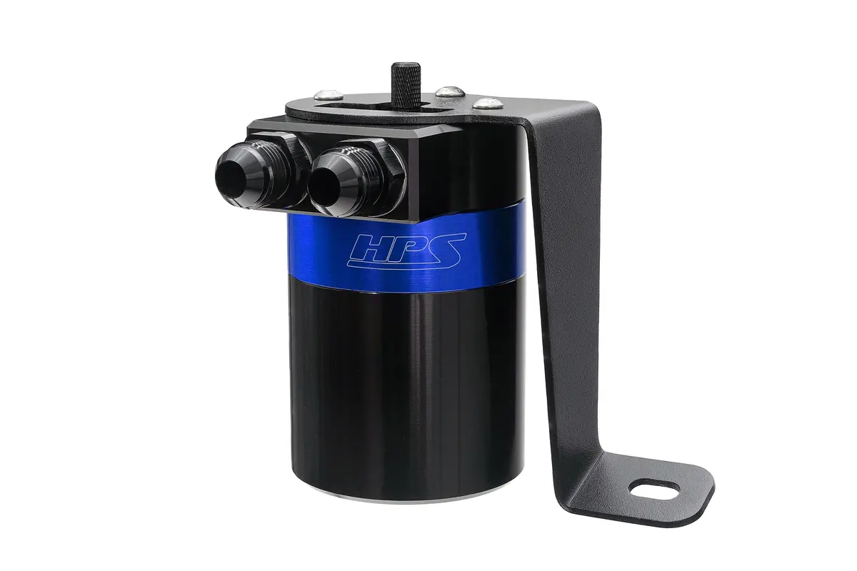 Hps Blue 5Fl Oz Aluminum Oil Catch Can Tank Mount Bracket Kit 15-21 Subaru Wrx Sti 2.5L Turbo Va 1