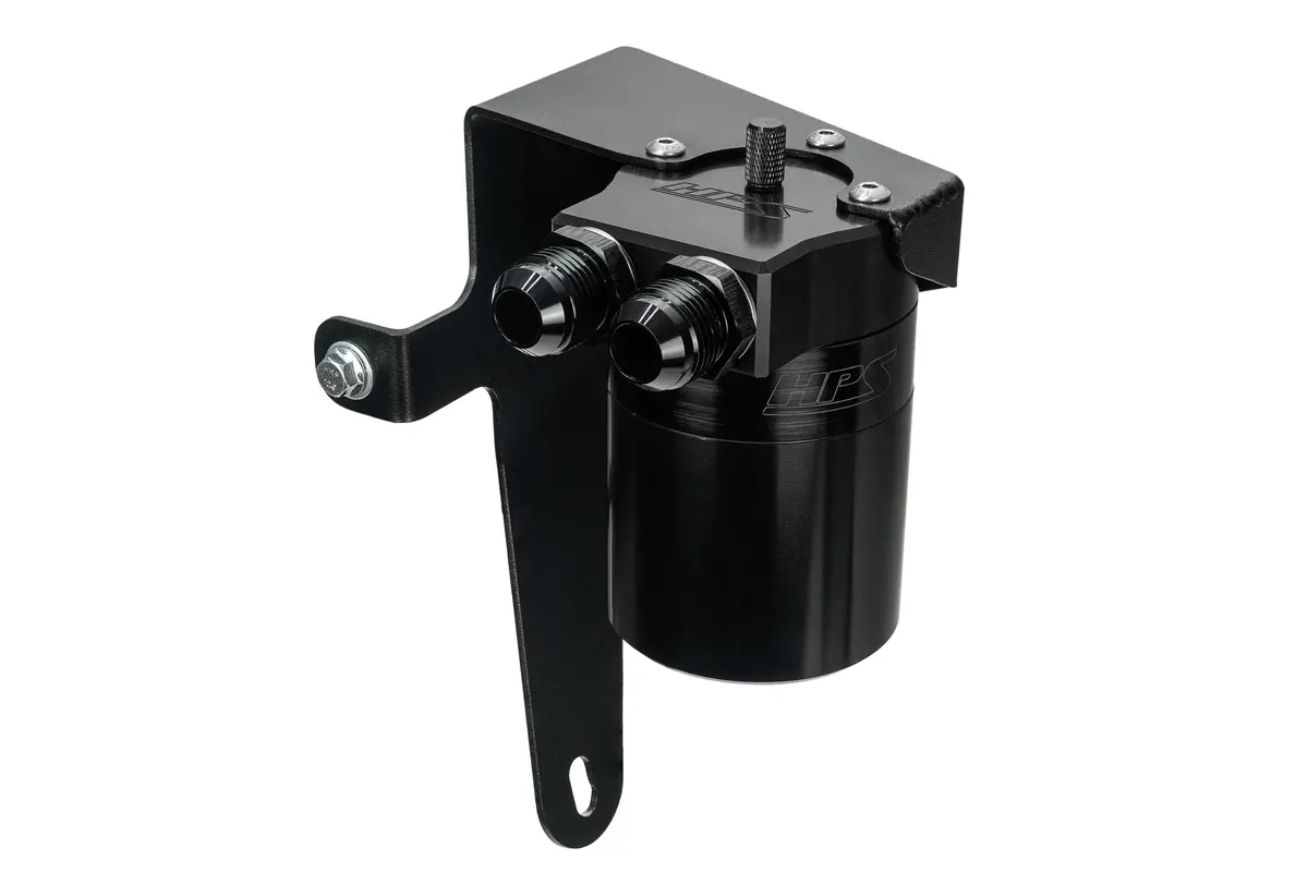 Hps Black 5Fl Oz Aluminum Oil Catch Can & Mount Bracket Kit For 22-26 Subaru Wrx 2.4L Turbo Vb 2Nd 1