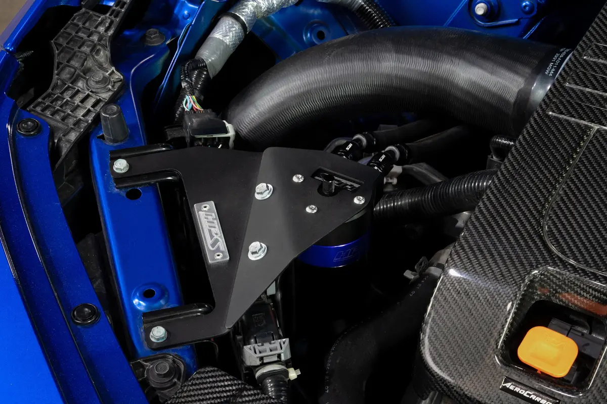 Hps Blue 5Fl Oz Aluminum Oil Catch Can Tank Mount Bracket Kit 21+ Acura Tlx Type-S 3.0T Ub7 2