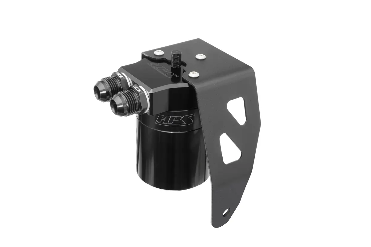 Hps Black 5Fl Oz Aluminum Oil Catch Can Tank Mount Bracket Kit For 24-26 Toyota Tacoma 2.4L Turbo N400 1