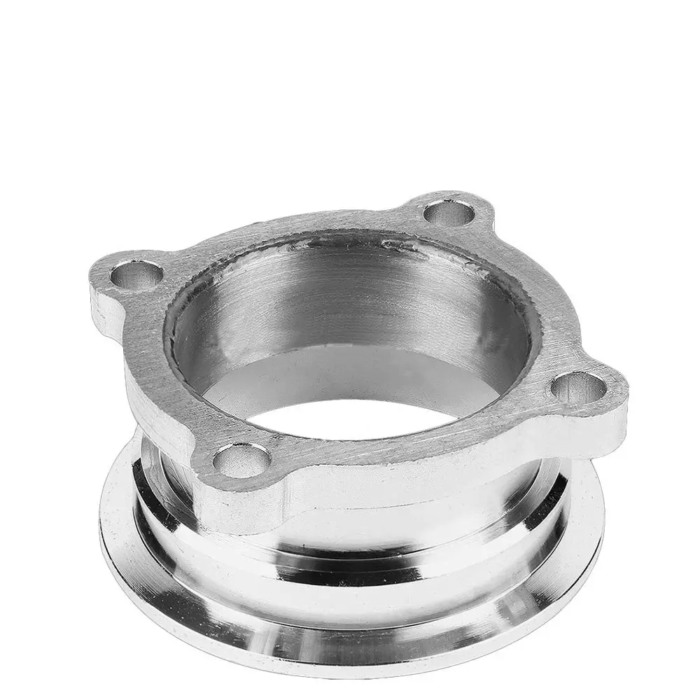 2.5" 4-Bolt Flange To 3.00" V-Band Pipe Gt35/Gt30 Turbo Exhaust Flange Adapter 1