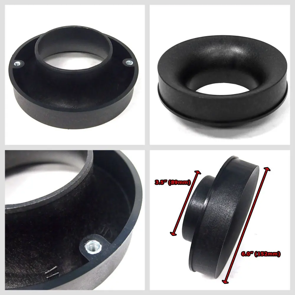 Hps 6" White Round Tapered Intake Air Filter & Velocity Stack 9" Length, 7.5" Base, 5" Top. Hps-4304 2