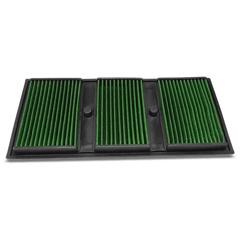 Green High Flow Cotton Drop-In Panel Air Filter For 12-16 Benz E350 1