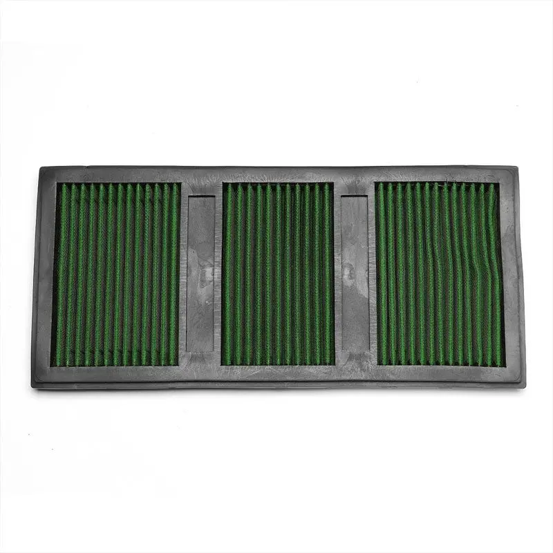 Green High Flow Cotton Drop-In Panel Air Filter For 12-16 Benz E350 2