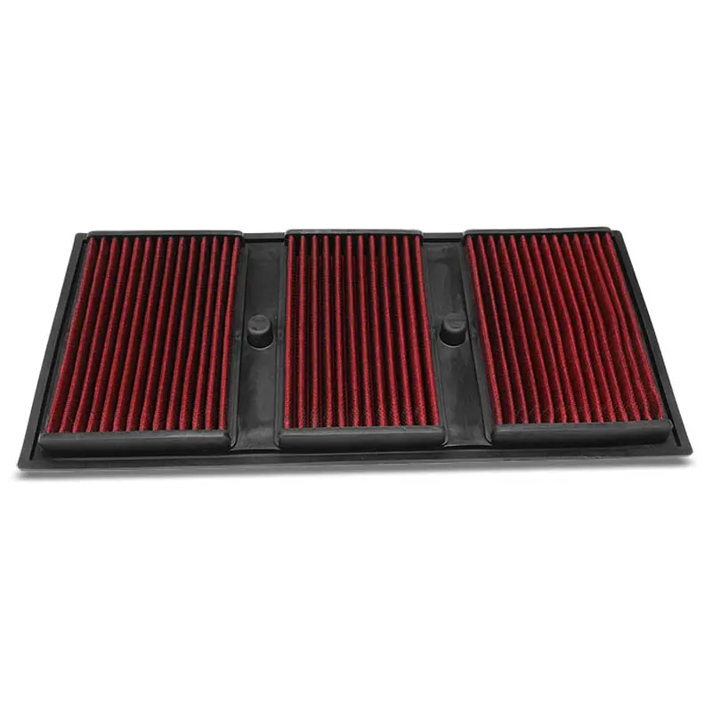 Red High Flow Performance Washable Drop-In Panel Air Filter For 12-16 Benz E350 1