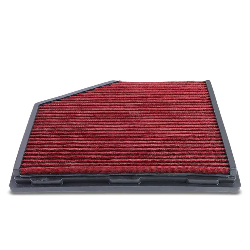 Red High Flow Direct Replace Drop-In Panel Air Filter For 04-07 525I 2.5L 3.0L 1