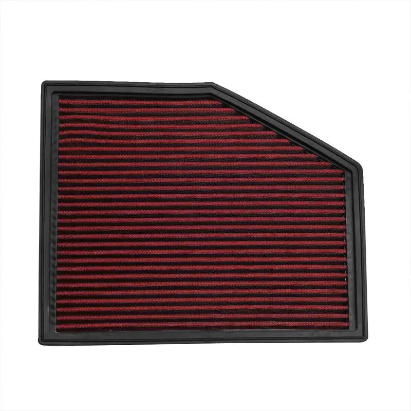 Red High Flow Direct Replace Drop-In Panel Air Filter For 04-07 525I 2.5L 3.0L 2