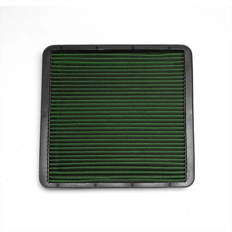 Green High Flow Cotton Gauze Drop-In Panel Air Filter For 09-17 F-150 2.7L-6.2L 2