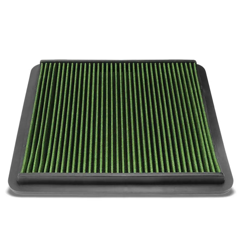 Green High Flow Cotton Washable Oe Drop-In Panel Air Filter For 08-16 Lx570 1