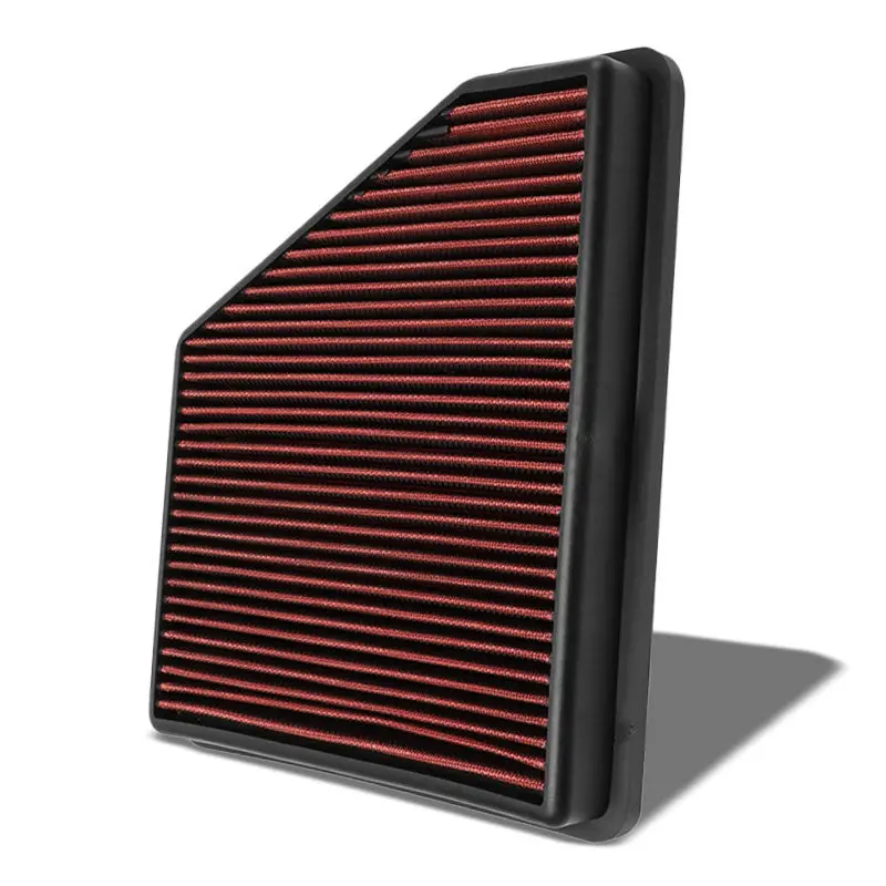 Red High Flow Washable Drop-In Panel Air Filter For 10-15 Ddoge Camaro 1