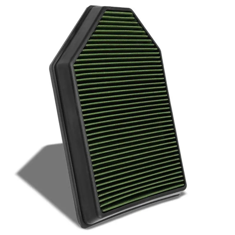 Green High Flow Washable Drop-In Panel Air Filter For 11-18 Charger 1