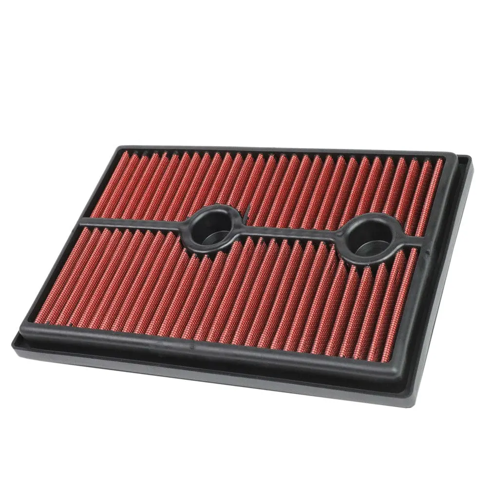 Red High Flow Washable Drop-In Panel Air Filter For 13-18 Jetta 1.4 Turbocharged 1