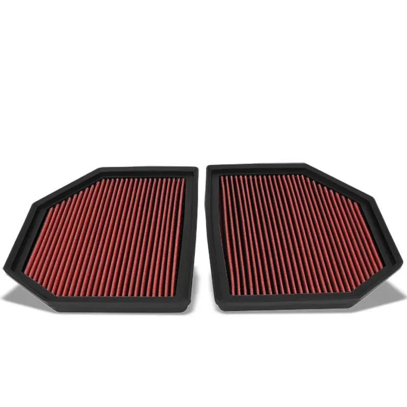 Red Cotton Dry Drop-In Panel Air Filter For 12-Up Bmw M3/M4/M5/M6 1
