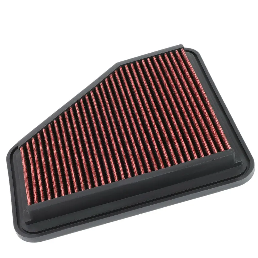 Red High Flow Washable Drop-In Panel Air Filter For 06-12 Rav4 2.4L 2.5L 3.5L 1