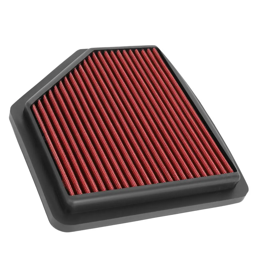 Red High Flow Washable Drop-In Panel Air Filter For 16-19 Honda Hr-V 1.8L 1