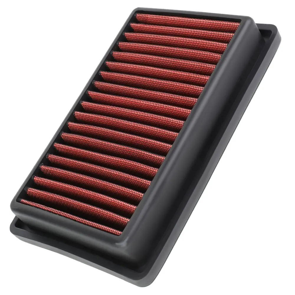 Red High Flow Washable Drop-In Panel Air Filter For 16-18 Smart Fortwo 0.9 Turbo 1