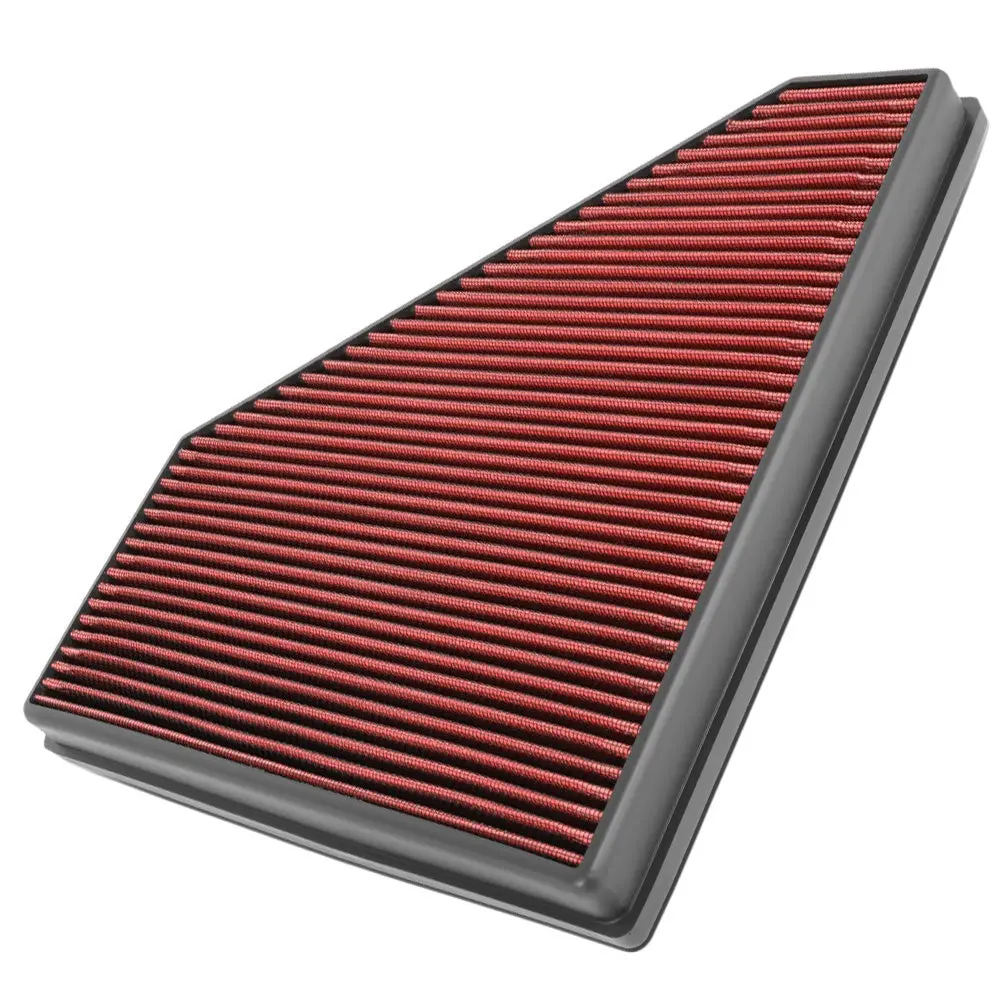 Red High Flow Washable Drop-In Panel Air Filter For 16-20 Camaro 2.0L 3.6L 1