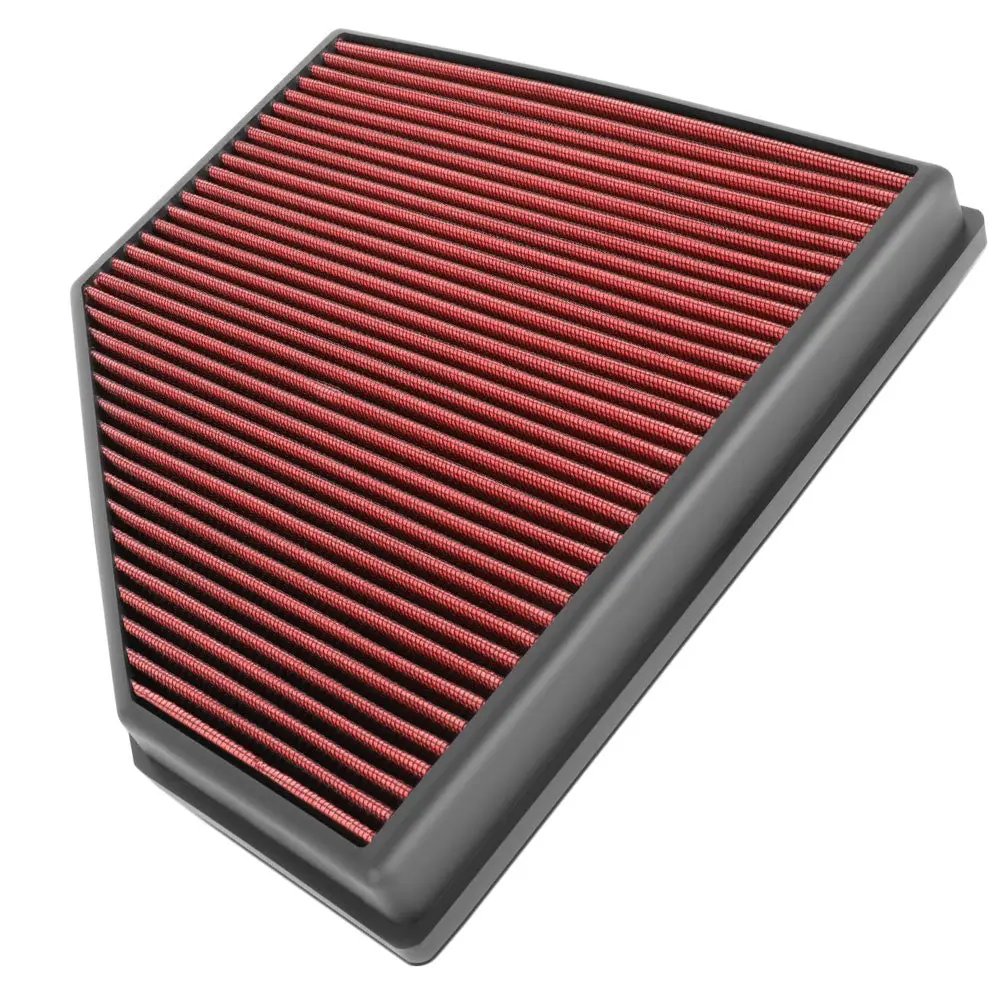 Red High Flow Washable Drop-In Panel Air Filter For 12+ Bmw 1/3/4-Series 1