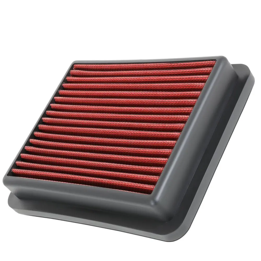 Red High Flow Washable Drop-In Panel Air Filter For 18-20 Honda Accord 1.5L Gas 1