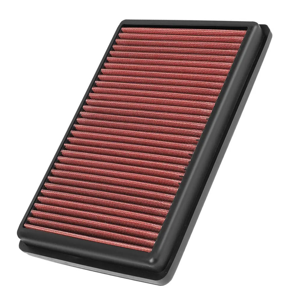 Red High Flow Washable Drop-In Panel Air Filter For 07-09 Xk/03-09 Xkr 4.2L V8 1