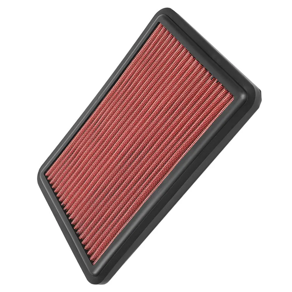 Red High Flow Washable Drop-In Panel Air Filter For 14-20 Nissan Rogue/X-Trail 1
