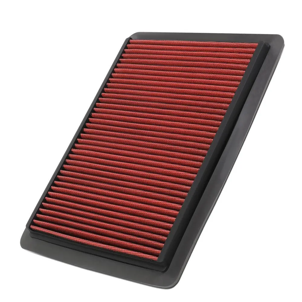 Red High Flow Washable Drop-In Panel Air Filter For 99-08 Grand Prix 3.1L 3.8L 1
