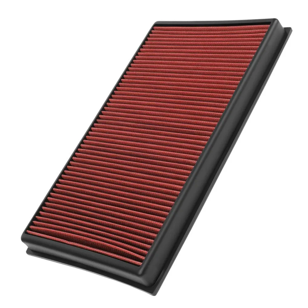 Red High Flow Washable Drop-In Panel Air Filter For 15-20 Audi Rs3 2.5L 1