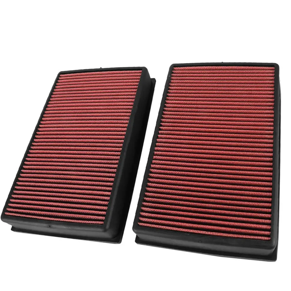 Red High Flow Washable Drop-In Panel Air Filter For 02-05 745I 745Li 4.4L 1