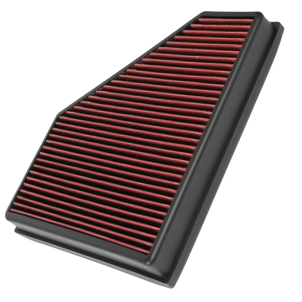 Red High Flow Washable Drop-In Panel Air Filter For 05-12 335D 3.0L Diesel 1