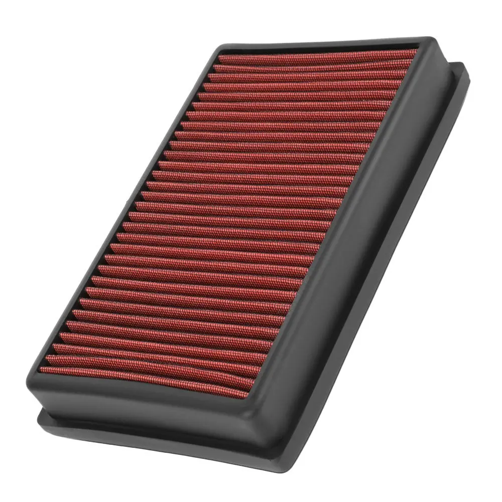 Red High Flow Washable Drop-In Panel Air Filter For 05 Peugeot 307 2.0L Gas 1