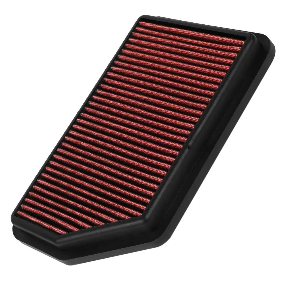 Red High Flow Drop-In Panel Air Filter For 14-18 Kia Forte/Koup/Forte5 1.8L 2.0L 1