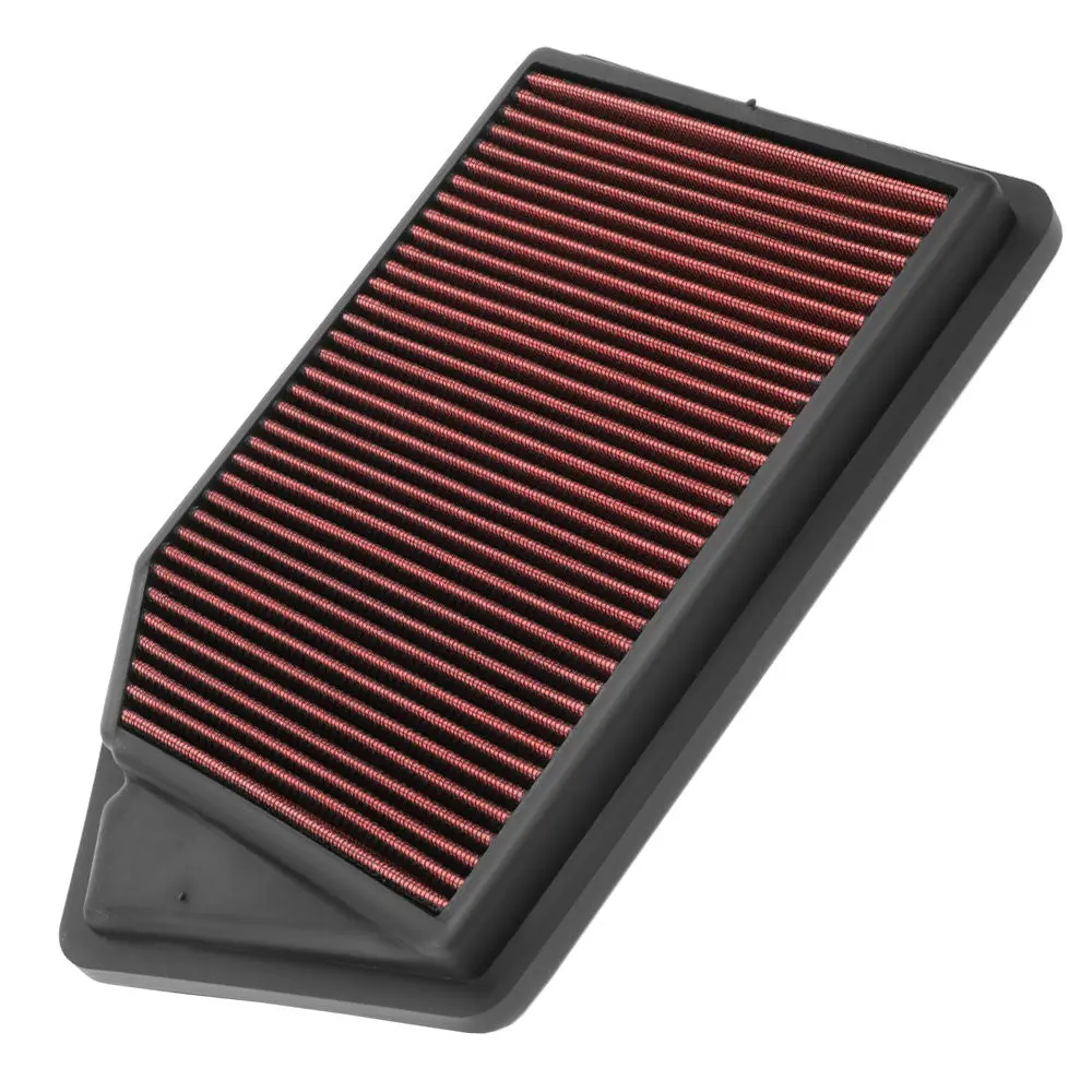 Red High Flow Washable Drop-In Panel Air Filter For 13-17 Honda Accord 2.4L Gas 1