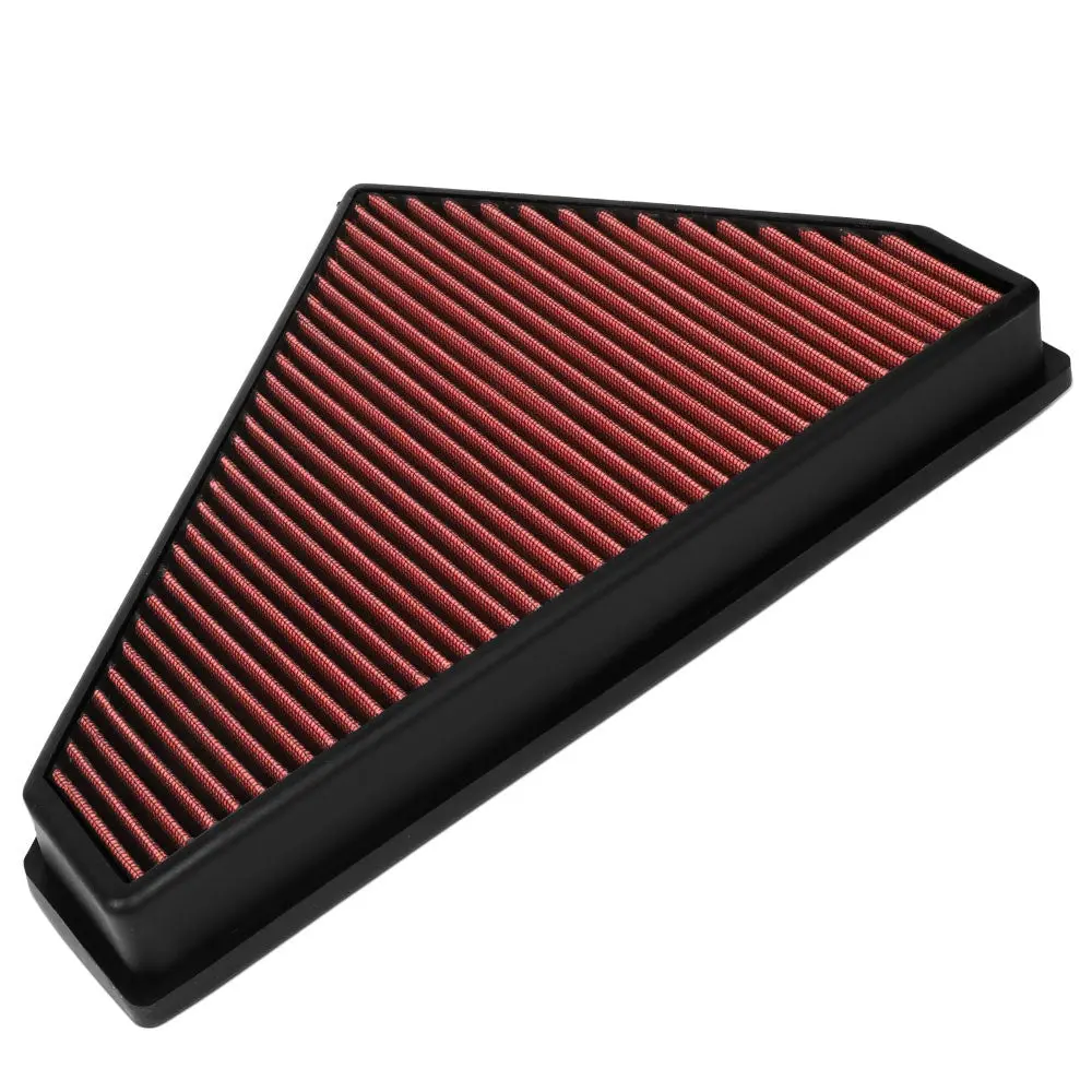 Red High Flow Drop-In Panel Air Filter For 14-20 Jaguar F-Type 3.0 5.0 Driver 1