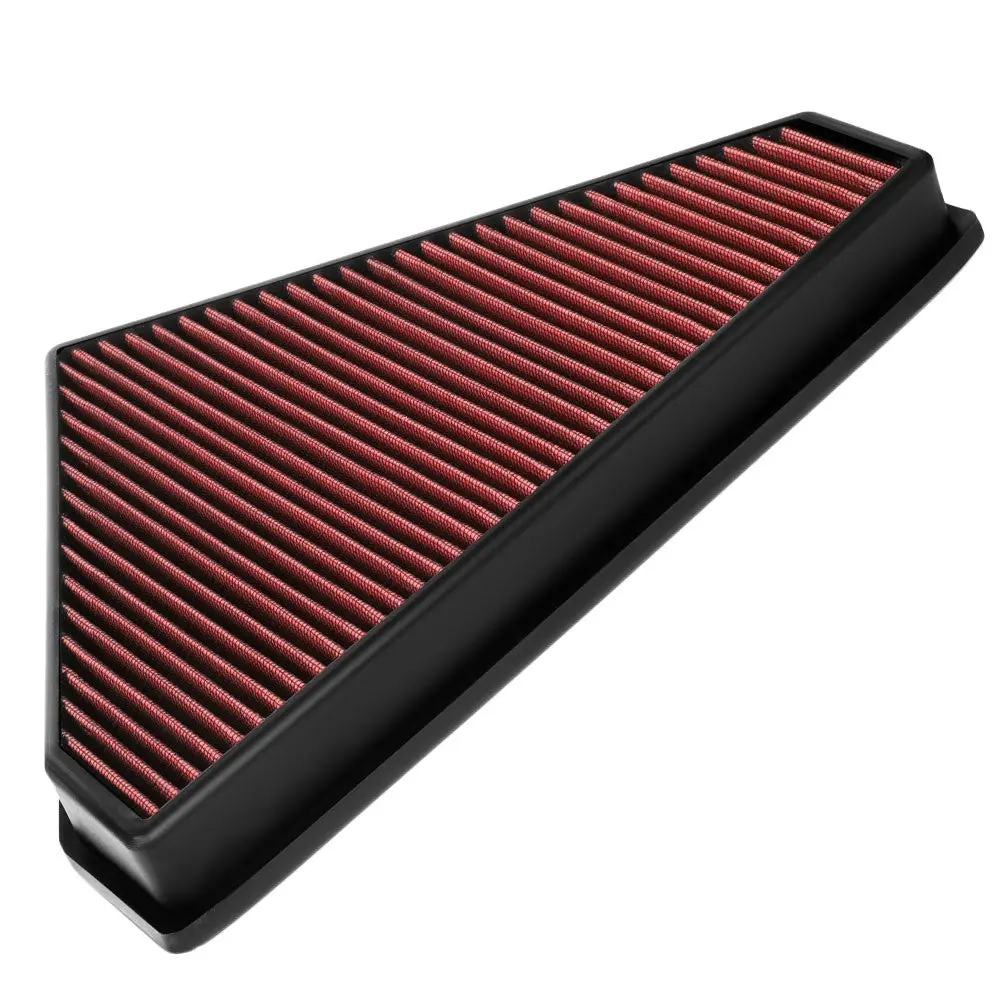 Red High Flow Drop-In Panel Air Filter For 14-20 Jaguar F-Type 3.0 5.0 Passenger 1