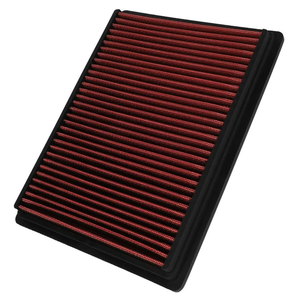Red High Flow Washable Drop-In Panel Air Filter For 01-05 Pt Cruiser 2.4L 1